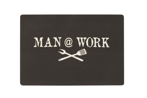 Tischset BBQ "Man at Work" 30x43 cm schwarz