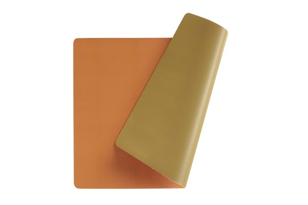 Tischset Loreto Leder Duo 30x43 cm orange/pistazie