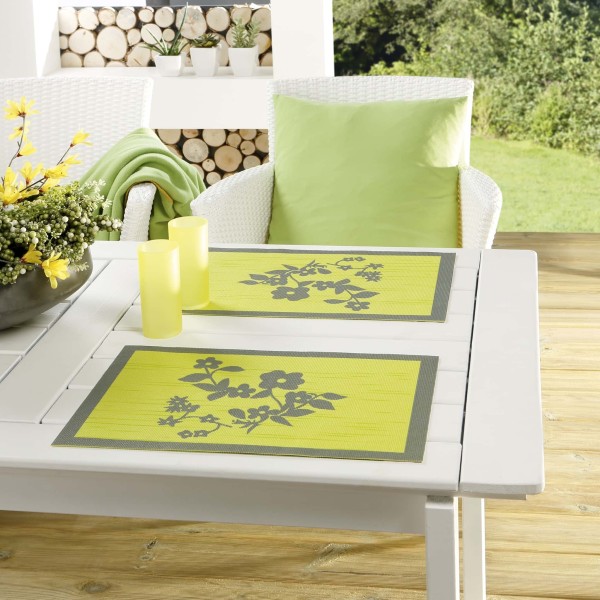 Tischset Borkum Ranke apfelgrün 30/45 cm